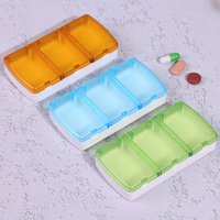 1PC Sealed 3 Grids apteczka przenośna apteczka do przechowywania opieki zdrowotnej plastikowe pudełko przenośne podróżne pudełeczko na tabletki 6